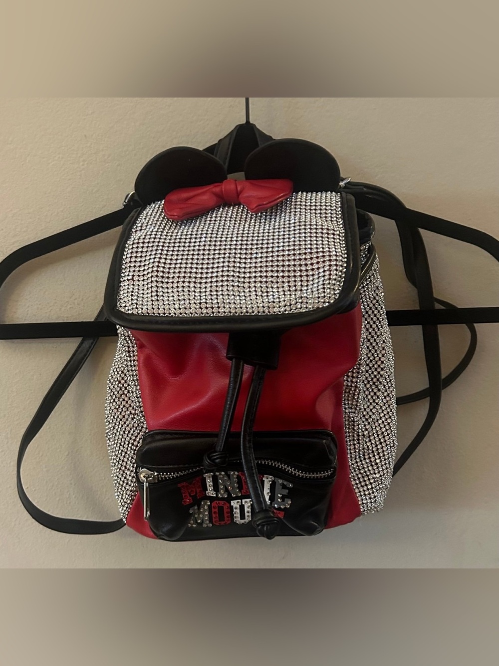 Official Disney parks Minnie Mouse sparkles vinyl backpack